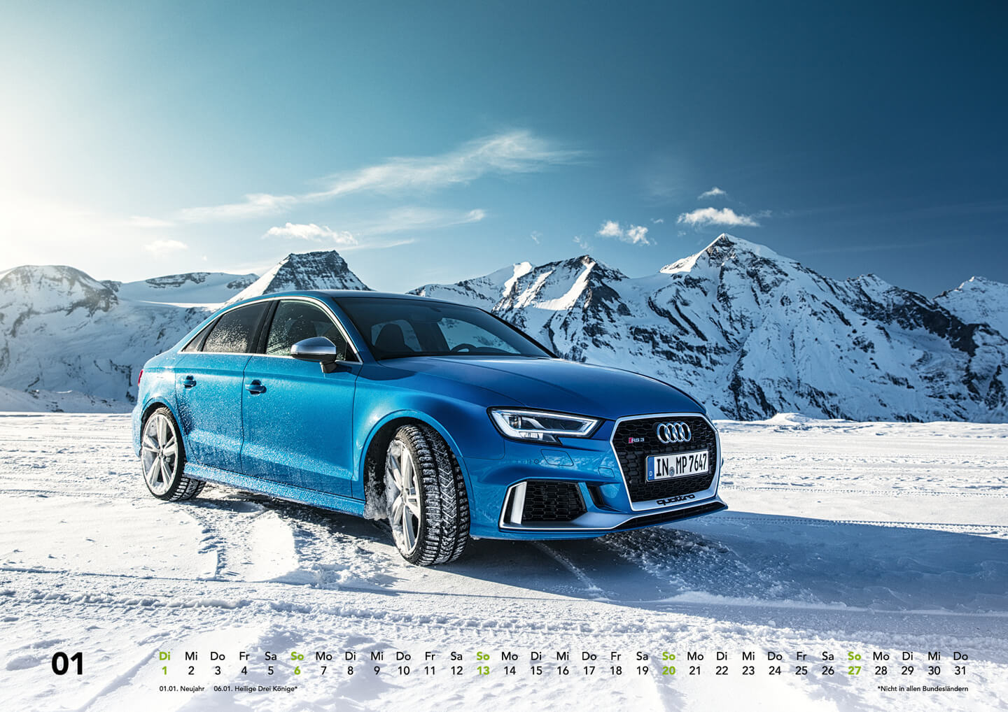 Audi Kalender 2019 - Audi RS 3 Limousine
