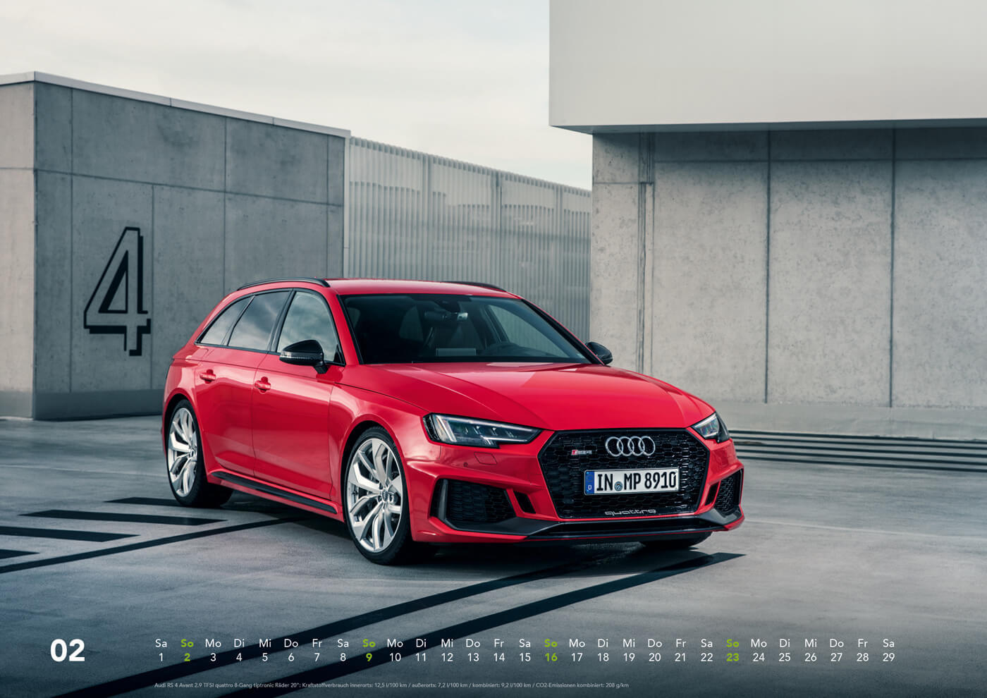 Audi Kalender 2020 - Audi RS 4 Avant