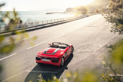 Audi R8 Spyder Italien am Meer