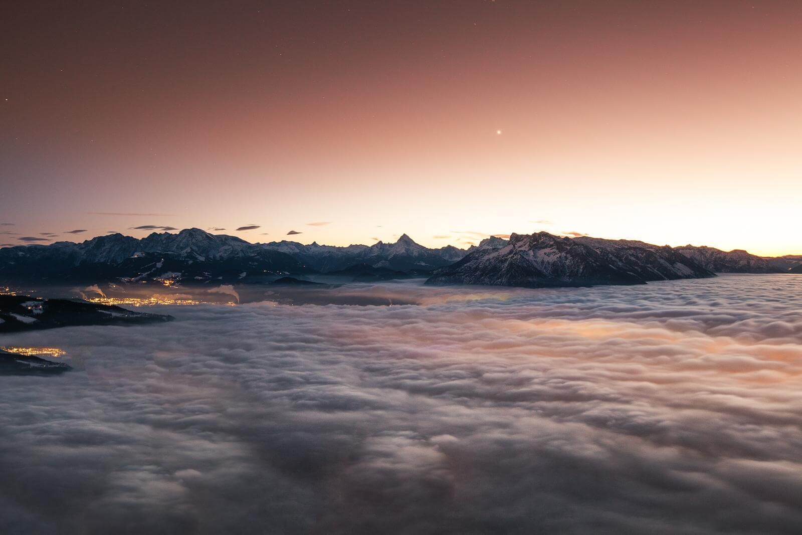 Blick auf Salzburg vom Gaisberg