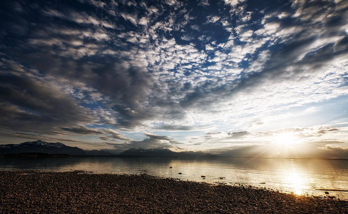 Sonnenuntergang am Chiemsee