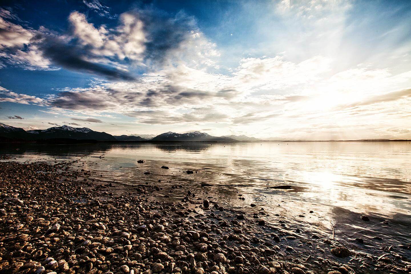 Sonnenuntergang am Chiemsee