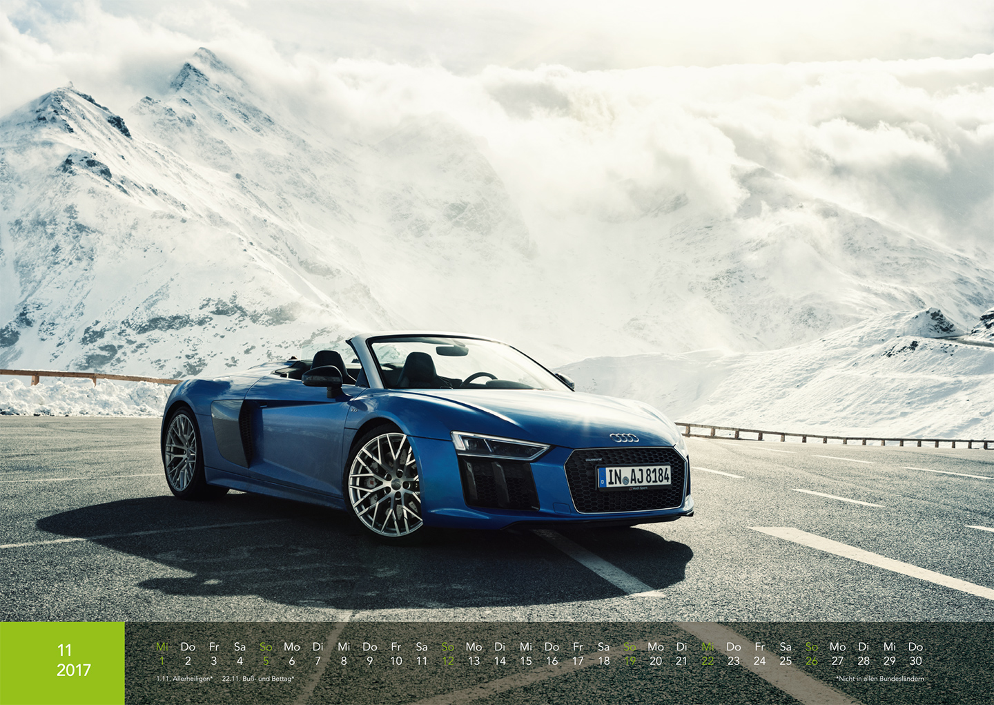 Audi Kalender 2017 - R8 Spyder