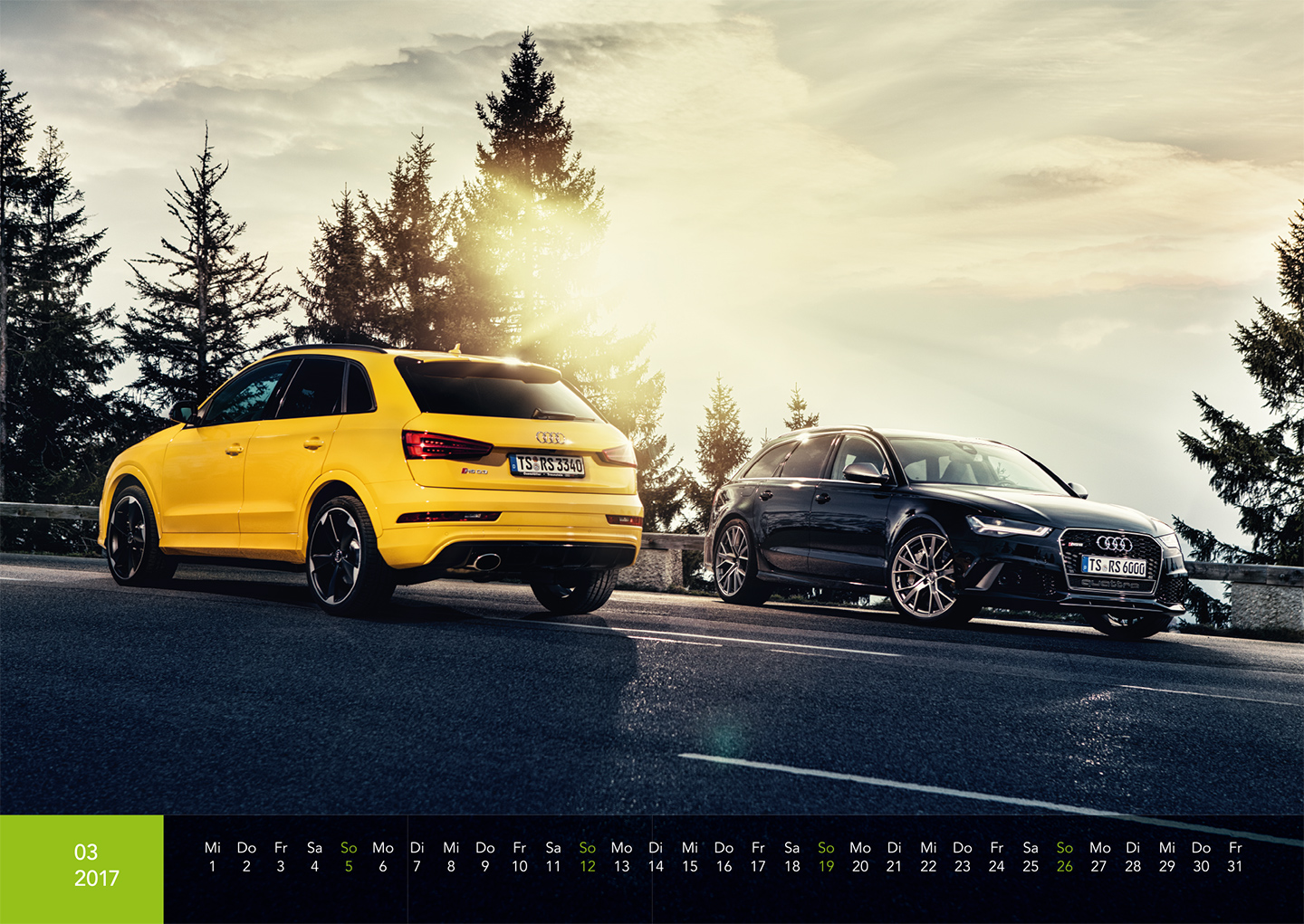 Audi Kalender 2017 - Audi RS Q3 + Audi RS6 Performance