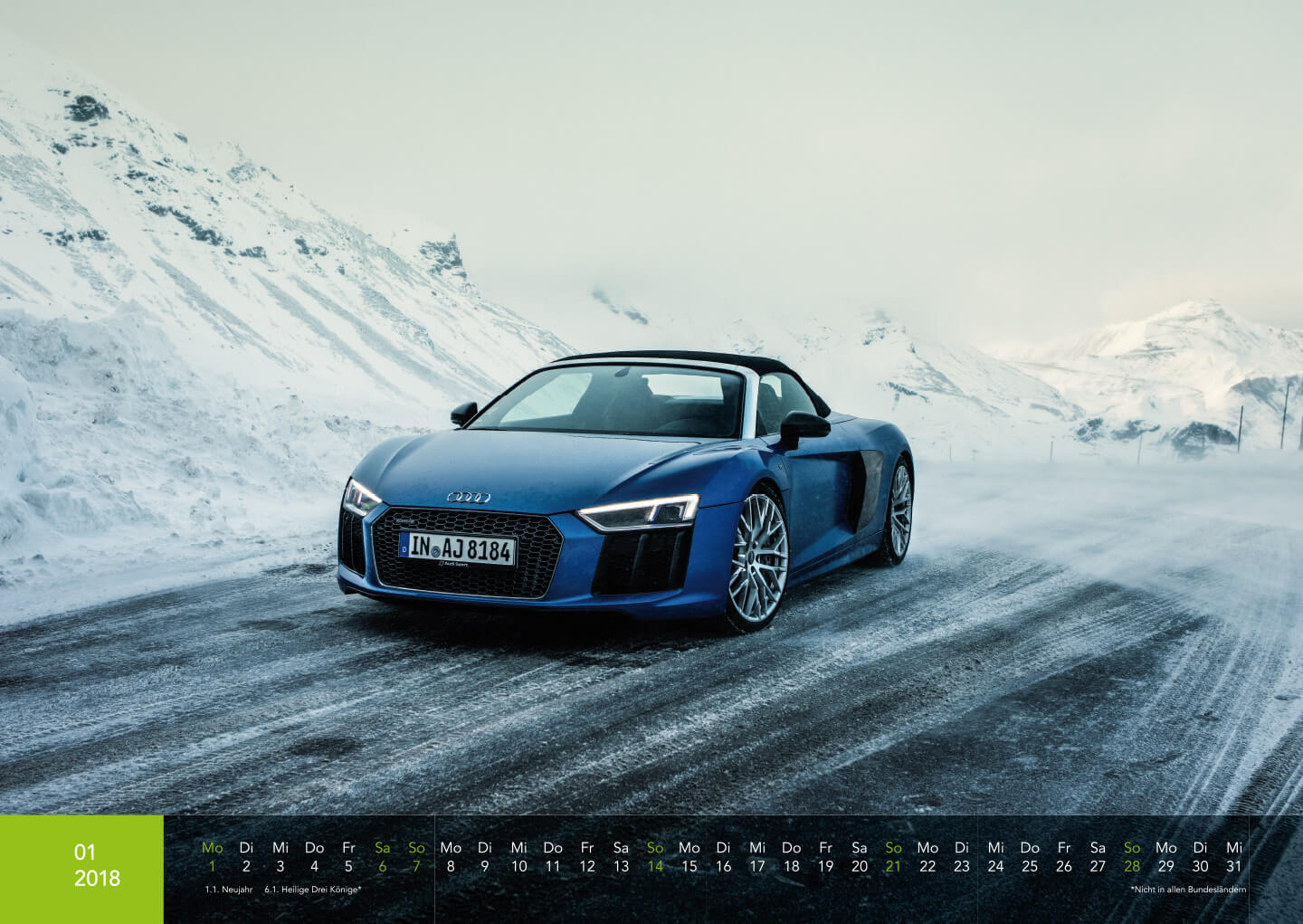 Audi Kalender 2018 - Audi R8 Spyder