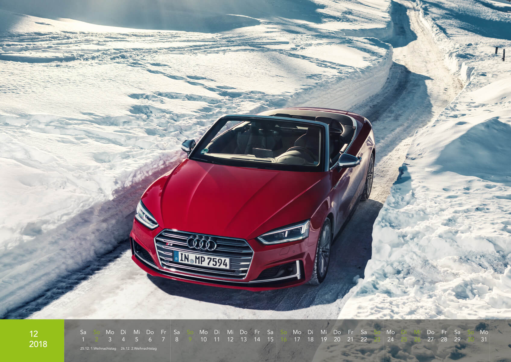 Audi Kalender 2018 - S5 Cabrio
