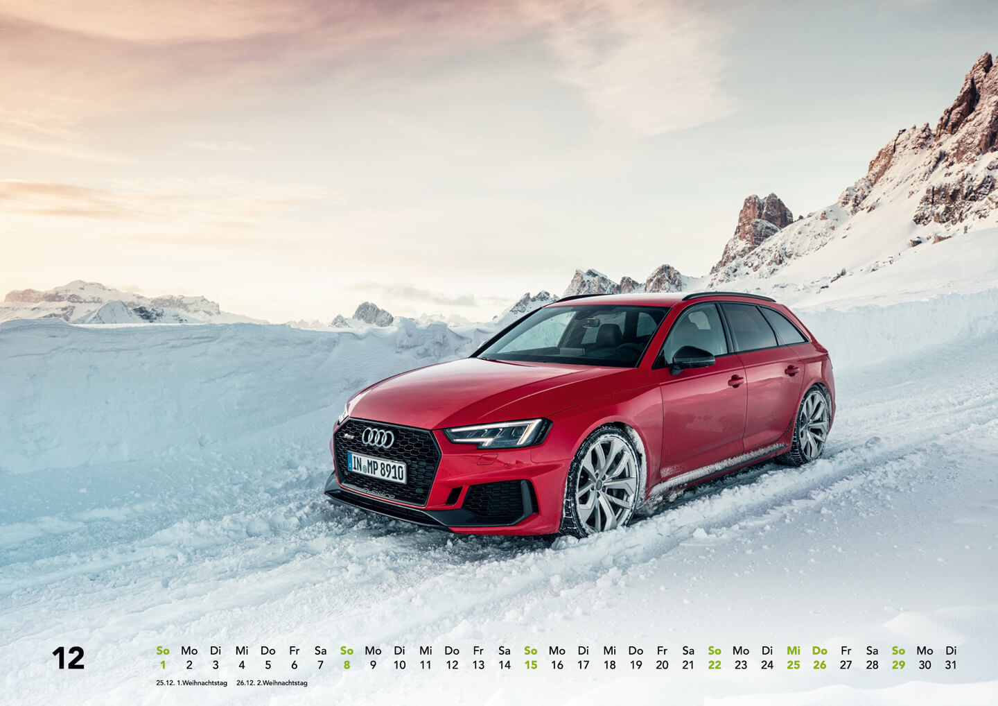 Audi Kalender 2019 - Audi RS 4 Avant