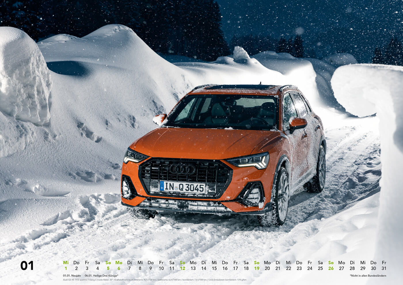 Audi Kalender 2020 - Q3 Edition One
