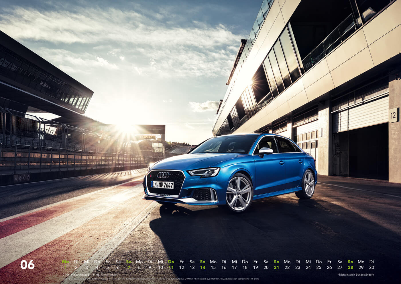 Audi Kalender 2020 - Audi RS 3 Limousine