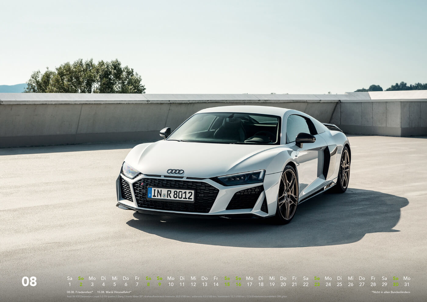 Audi Kalender 2020 - Audi R8 V10 Decennium