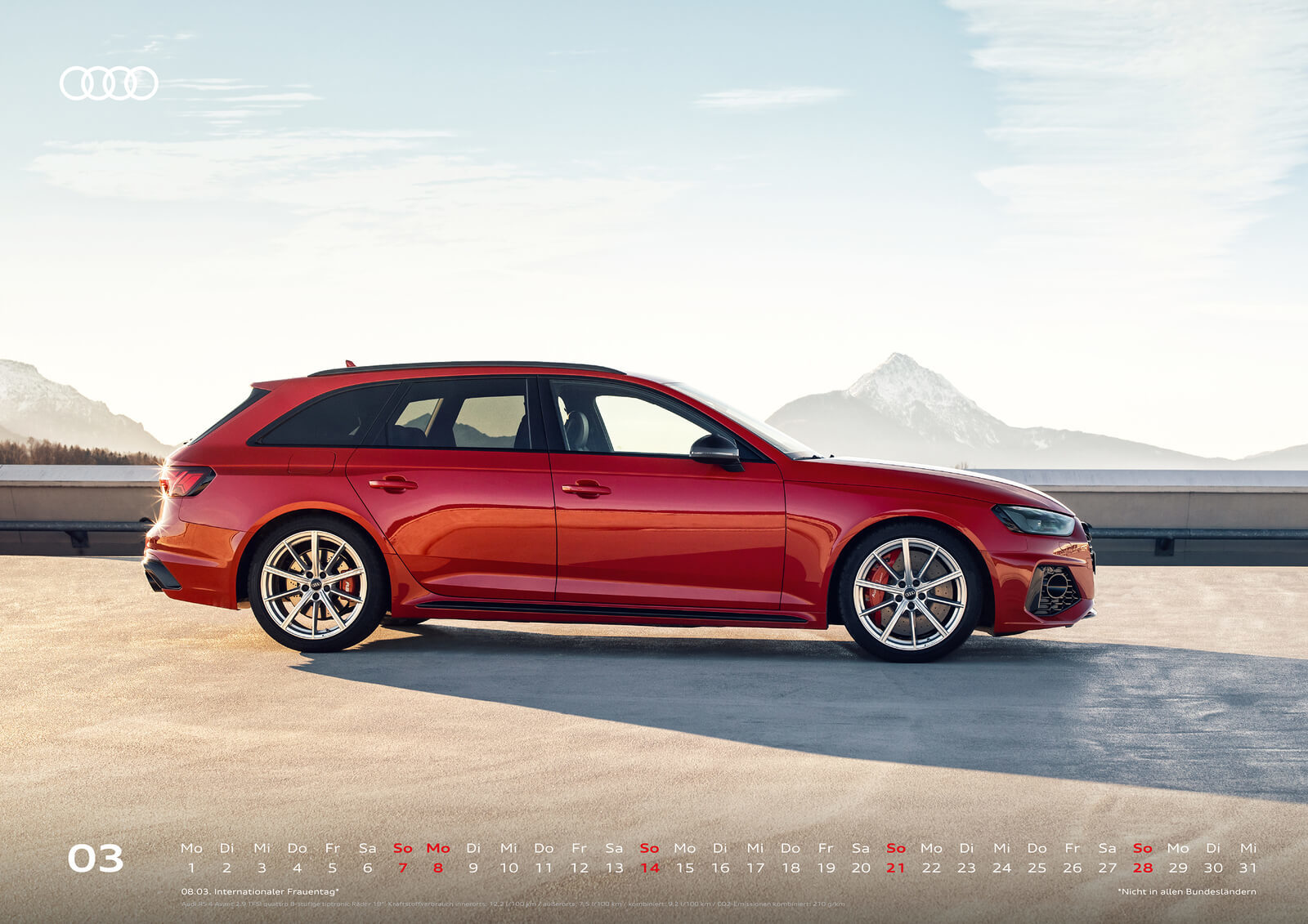 Audi Kalender 2021 März