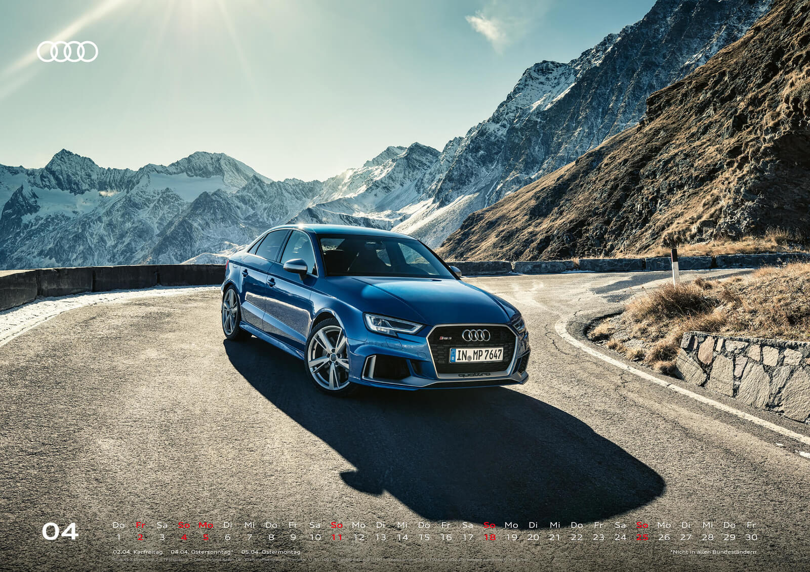 Audi Kalender 2021 April