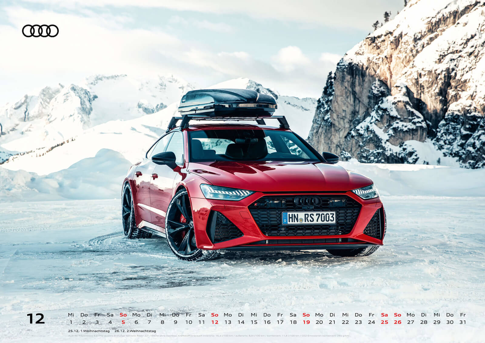 Audi Kalender 2021 Dezember