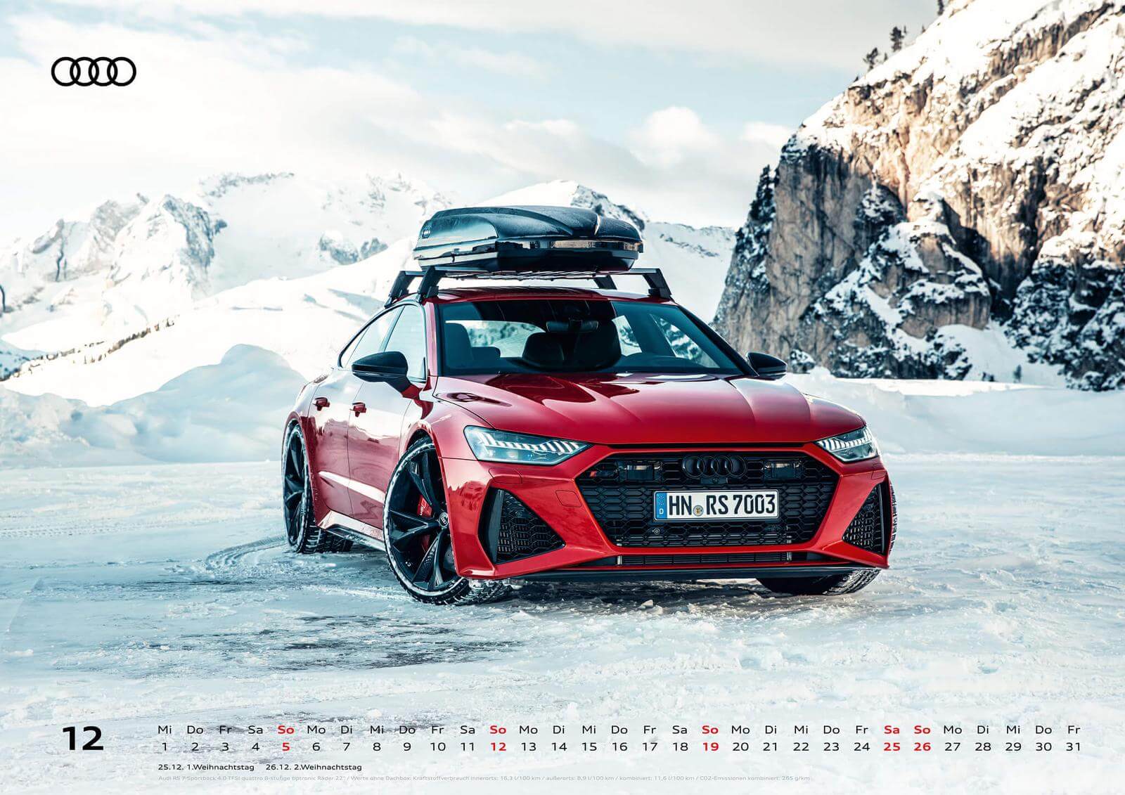 Audi Kalender 2021 Dezember