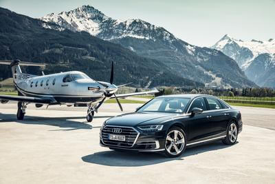 Pilatus PC12-NG + Audi A8